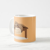 愛らしい眠い勉強怠 コーヒーマグカップ (正面左)