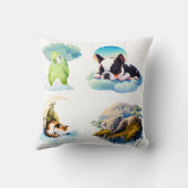 愛らしい眠い動物のデザイン – かわいい居心地の良いVib クッション (裏面)