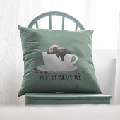 愛らしい眠たいコーヒー好きのナマケモノ クッション