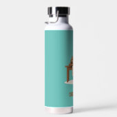 愛らしい眠たい勉強怠と子供の名前 ウォーターボトル (右面)