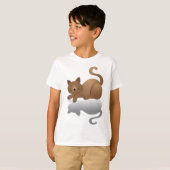 愛らしい眠り猫 Tシャツ (正面フル)