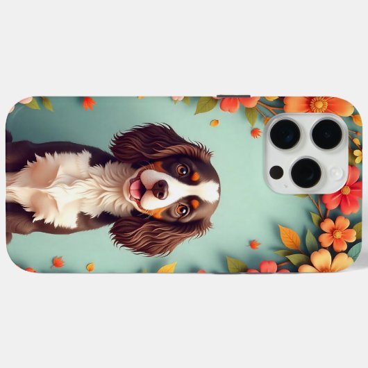 愛らしい着席の犬 Case-Mate iPhoneケース (裏面 (横))