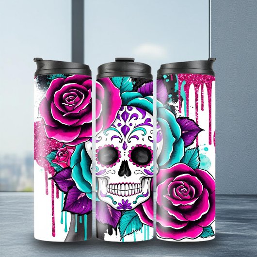 愛らしい砂糖スカル タンブラー