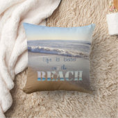 愛らしい砂、海、空、ビーチ クッション (ブランケット)