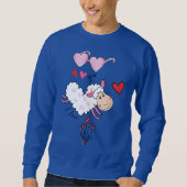 愛らしい私はあなたをグラフィックフード付きスウェットシャツ スウェットシャツ (正面)