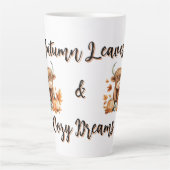 愛らしい秋の高原牛 カフェラテマグ (正面)