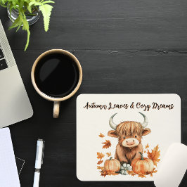 愛らしい秋の高原牛 マウスパッド