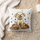 愛らしい秋パピー遊ズ クッション (ブランケット)