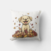 愛らしい秋パピー遊ズ クッション (正面)