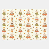 愛らしい秋フール2ラッピング紙シート ラッピングペーパーシート (正面)