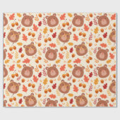 愛らしい秋ベア ラッピングペーパー (フラット)