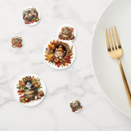 愛らしい秋秋をテーマにした子猫たち コンフェッティ