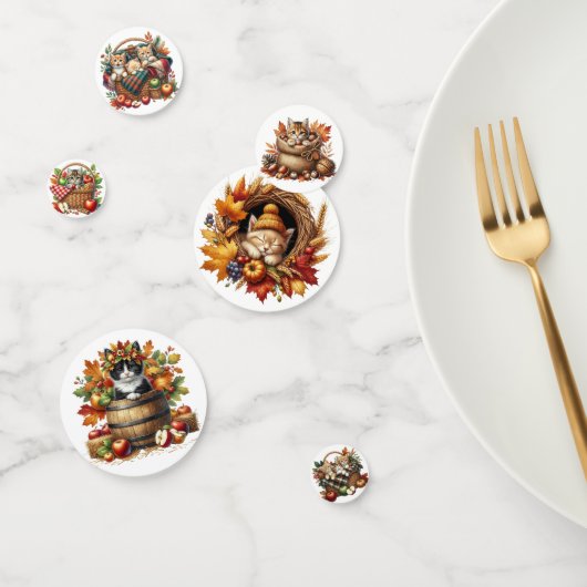 愛らしい秋秋をテーマにした子猫たち コンフェッティ (グループ)