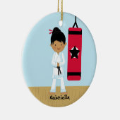 愛らしい空手の女の子のオーナメント セラミックオーナメント (右)