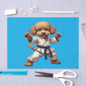 愛らしい空手パピー武術アーツギイラストレーション 薄葉紙 (クラフト)