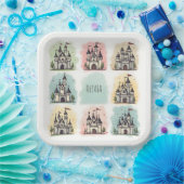 愛らしい童話の城ドードル ペーパープレート (パーティー)