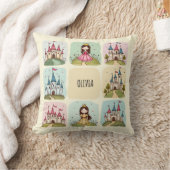 愛らしい童話の城&プリンセスドードル クッション (ブランケット)