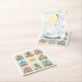 愛らしい童話の城&プリンセスドードル スクエアペーパーコースター (インサイチュ)