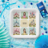 愛らしい童話の城&プリンセスドードル ペーパープレート (パーティー)