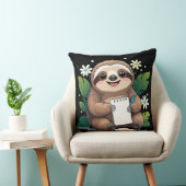 愛らしい笑顔のナマケモノ新学期とスマイル クッション (椅子)