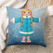 愛らしい笑顔の雪姫 クッション (ブランケット)