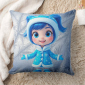 愛らしい笑顔の雪姫 クッション (ブランケット)