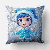 愛らしい笑顔の雪姫 クッション (裏面)