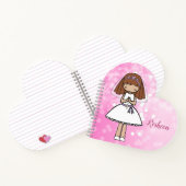 愛らしい第一聖体拝領の赤毛の少女 ノートブック (内部)