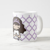 愛らしい第一聖餐式小さな女の子マグ ジャンボコーヒーマグカップ (正面右)