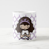 愛らしい第一聖餐式小さな女の子マグ ジャンボコーヒーマグカップ (正面)
