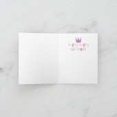 愛らしい第1誕生日折り畳みカード カード (内部)