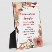 愛らしい箴言31女のクリスチャンパーソナライズされた フォトプラーク (側面)