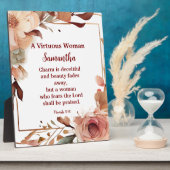 愛らしい箴言31女のクリスチャンパーソナライズされた フォトプラーク (側面)