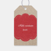 愛らしい素朴カスタム靴下モンキーパーティー ギフトタグ (裏面)