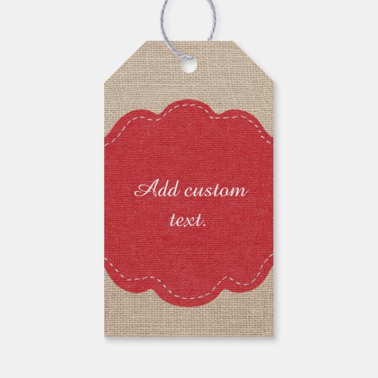 愛らしい素朴カスタム靴下モンキーパーティー ギフトタグ (裏面)