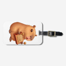 愛らしい素朴ハムスターわら帽子 – Lugラッゲージズラベル