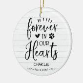 愛らしい素朴ファームハウスペット記念セラミックホーン セラミックオーナメント (左)