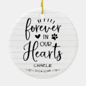 愛らしい素朴ファームハウスペット記念セラミックホーン セラミックオーナメント (裏面)