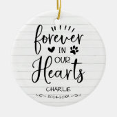 愛らしい素朴ファームハウスペット記念写真 セラミックオーナメント (正面)