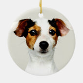 愛らしい素朴ファームハウスペット記念写真 セラミックオーナメント (裏面)