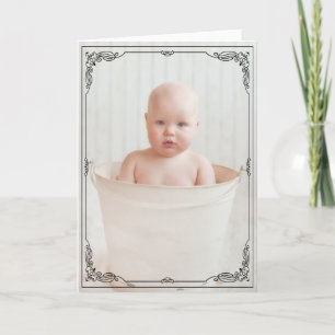 愛らしい素朴ベビーおめでとう カード