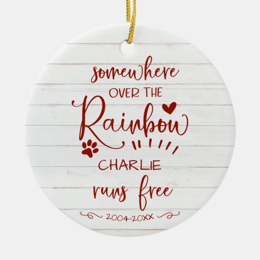 愛らしい素朴農家の犬や猫ペット記念碑 セラミックオーナメント (正面)