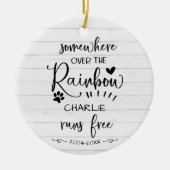 愛らしい素朴農家の犬や猫ペット記念碑 セラミックオーナメント (正面)