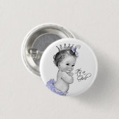 愛らしい紫のプリンセスその女の子ボタン 缶バッジ (正面&裏面)