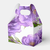愛らしい紫色の恐竜フローラ赤ちゃんシャワー フェイバーボックス (裏面サイド)