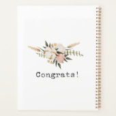 愛らしい結婚水色 プランナー手帳 (裏面)