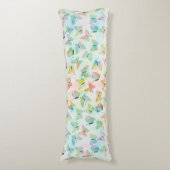 愛らしい絵を描水色の蝶 ボディピロー (正面縦)