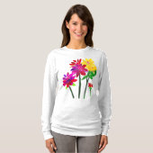 愛らしい絵を描花：水彩 Tシャツ (正面フル)