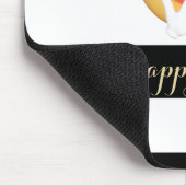 愛らしい絵文字顔ストライプの、 マウスパッド (コーナー)