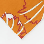 愛らしい緑の目をしたオレンジ色の猫 フリースブランケット (角)